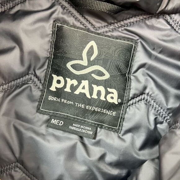 prAna Women's Gray Quilted Hooded Vest Size M Casual Sleeveless - Picture 5 of 9